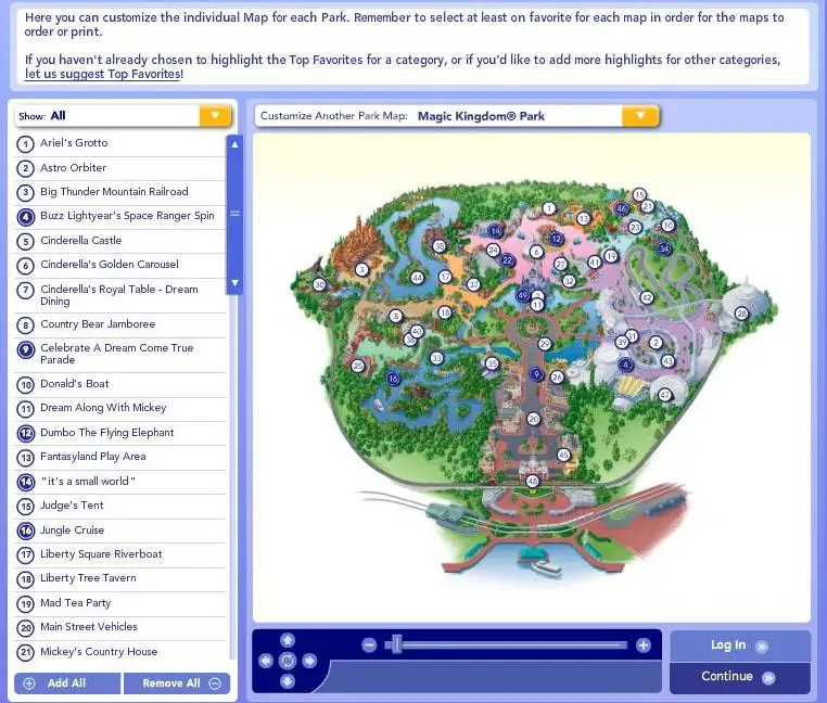 Make your own customized Disney World Maps