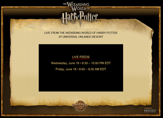 Watch Wizarding World of Harry Potter Live June 16th