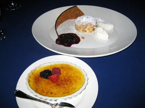 Disney Food Confession - Almond-crusted Cheesecake and Creme Brulee