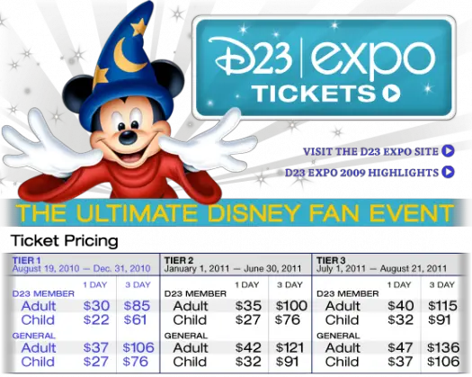 D23 Expo Tickets are Now Available