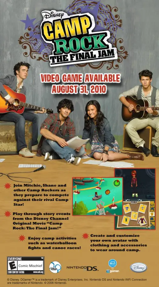 Camp Rock: The Final Jam Video Game for Nintendo DS