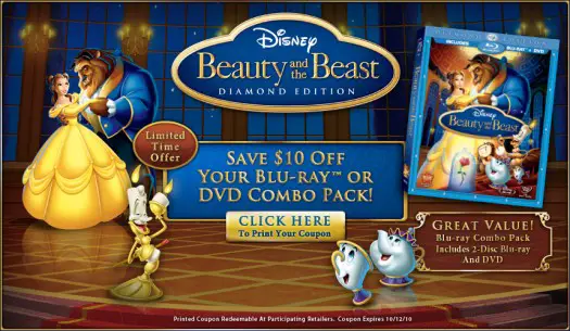 Beauty and the Beast Diamond Edition $10 Coupon
