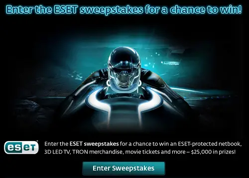 ESET's Disney Tron Sweepstakes Gives Away Electronics & Hundreds of Other Prizes