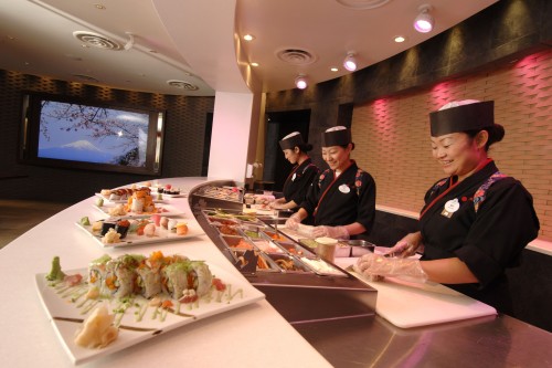 Sushi Bar and Mood Screen at Tokyo Dining