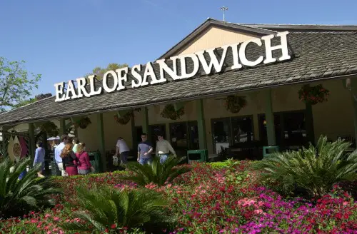 Earl of Sandwich, a quick service restaurant at Downtown Disney in Walt Disney World, is a popular fast-food stop. 