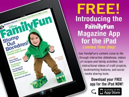 Disney FamilyFun Magazine Now Available on iPad