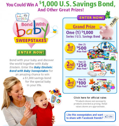 Enter the Bond with Baby Sweepstakes from Baby Einstein