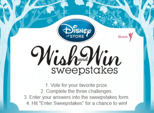 Disney Store Wish and Win Sweepstakes