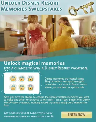 Disney Resort Memories Sweepstakes