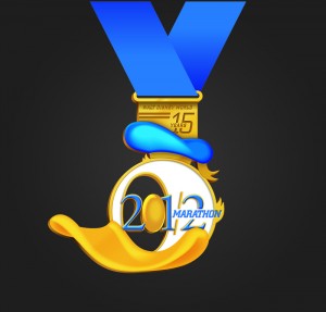 2012 Walt Disney World Half Marathon 15th anniversary finisher medal and details