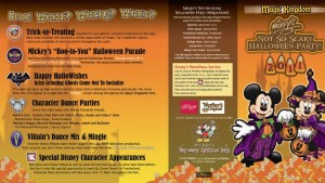 2011 Mickey's Not So Scary Halloween Party Guide Map!