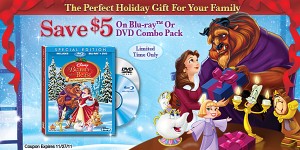 Save $5 On Beauty and the Beast: The Enchanted Christmas Special Edition Blu-ray or DVD Combo Pack