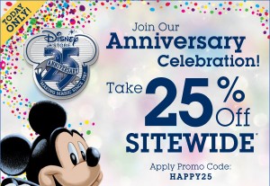 Take 25% off at the Disney Store - Today Only!
