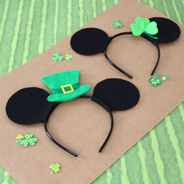 Mickey and Minnie St. Patrick's Day headbands