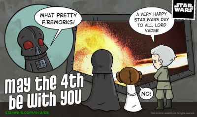 When You Want To Send Someone the Very Best on Star Wars Day Send Star Wars E-Cards