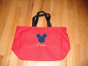 Monogrammed Disney Totebag Loaded with Goodies Giveaway