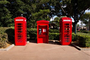 Calling the Phones Booths in Epcot-Having Fun Around the World!