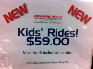 Richard Petty Driving Experience Announces "Junior Ride-Alongs" at Walt Disney World Speedway