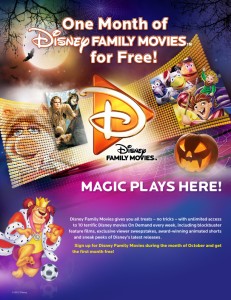 Trick-or-treat! One Month of Disney Family Movies for Free!