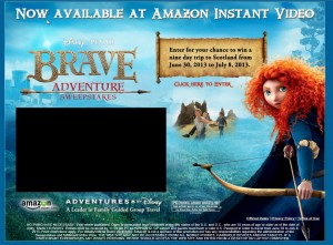 The Brave Adventure Sweepstakes - Enter Here for a Chance to Win an Adventures by Disney Trip to Scotland