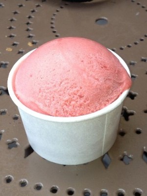 Strawberry Sorbet at L’Artisan des Glaces Sorbet and Ice Cream Shop