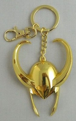 Loki gold colored key ring