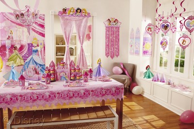 Princess Party Products on Display
