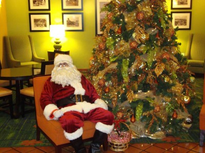 Santa Waiting For Disneyland Guests to Visit