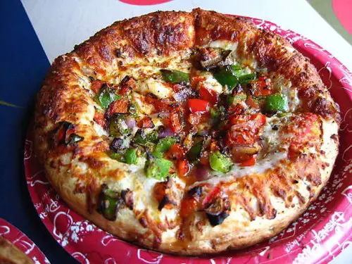 veggie pizza at Pizza Planet