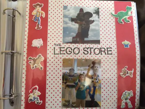 Lego Store Scrapbook Page