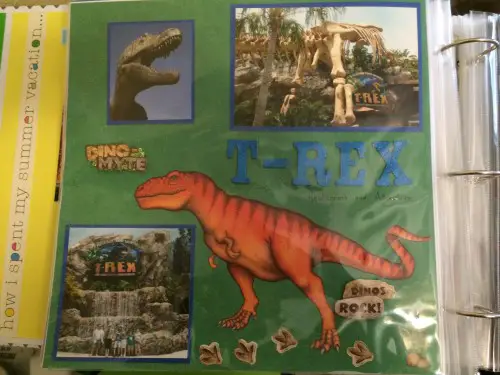 T-Rex Scrapbook Page