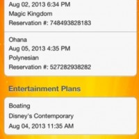 Mousetrips app Itinerary 