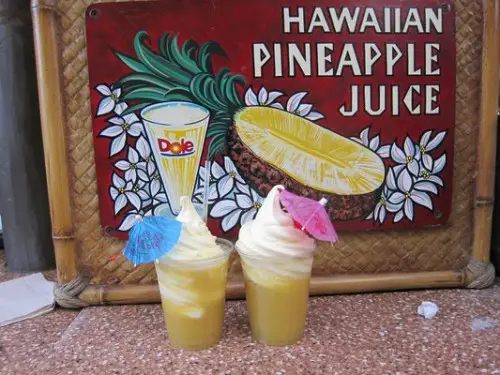 Dole Whip Float from the Dole Stand in front of The Enchanted Tiki Room