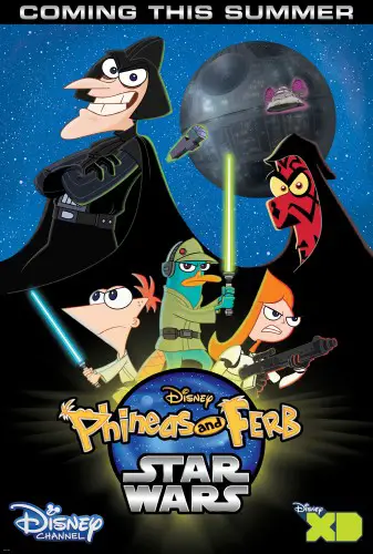 A sneak peak at the poster for the new Phineas and Ferb: Star Wars.