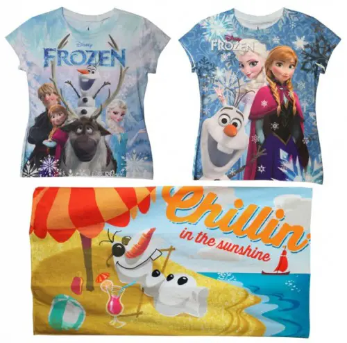 Frozen shirts and towel