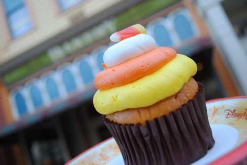 Not So Scary Halloween Party Candy Corn Cupcake