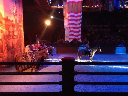 Our view at Buffalo Bill's Wild West Show.