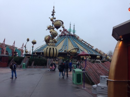 View of Space Mountain: Mission 2 in Discoveryland. 