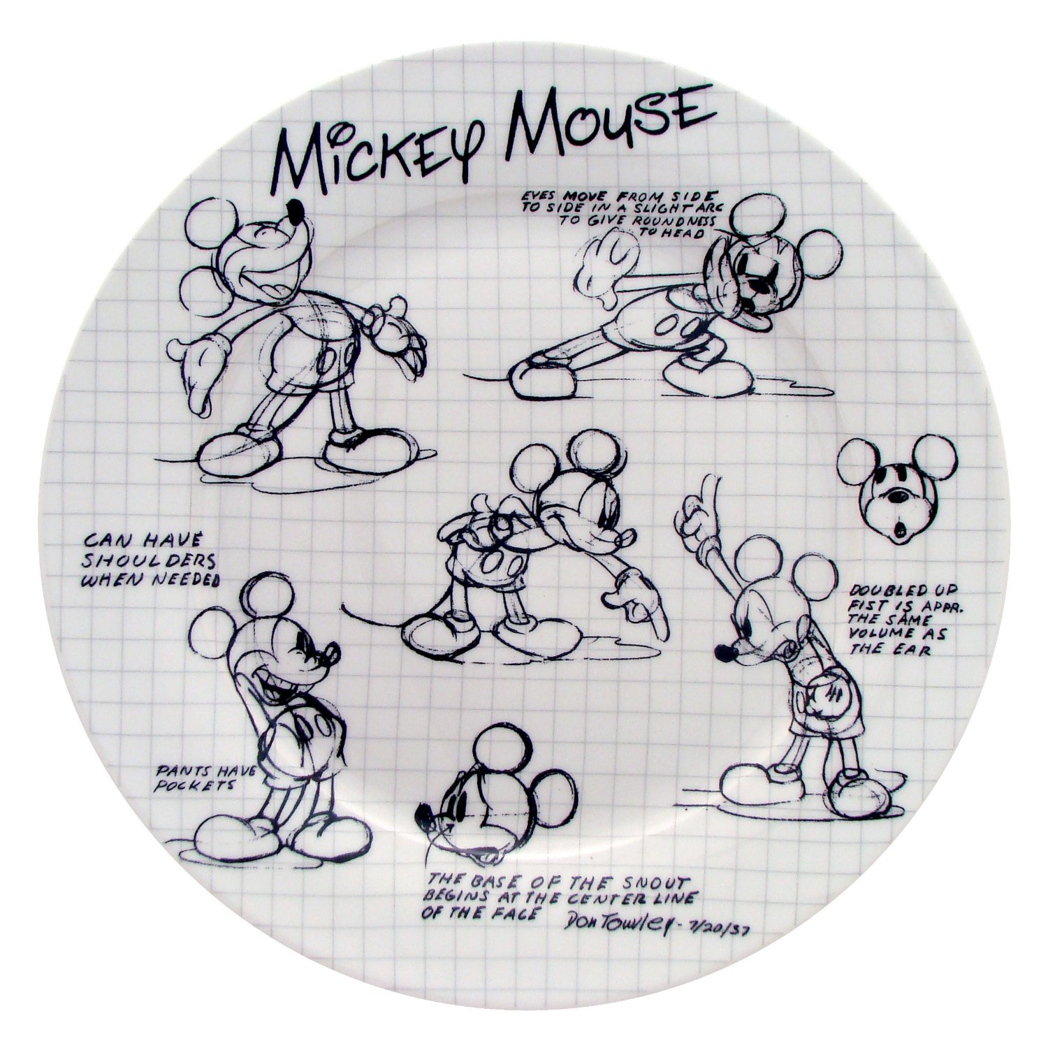 Disney Finds Sketchbook Mickey Dinner Set