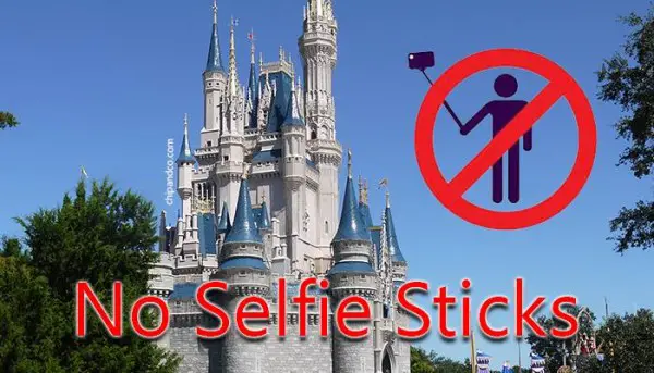 No selfie sticks