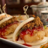 sweet and sour fish on steamed buns