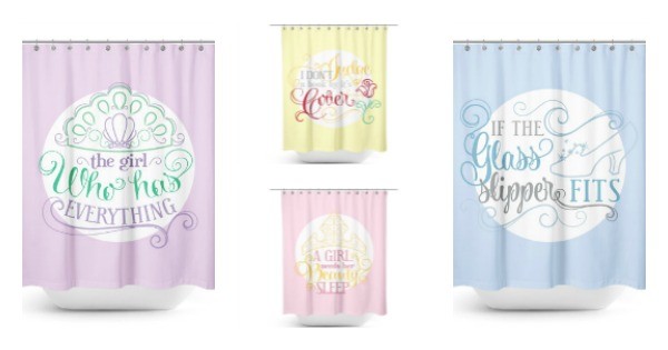 Chic Disney Inspired Shower Curtains