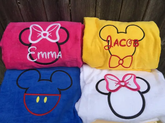 Personalized Mickey Beach Towels