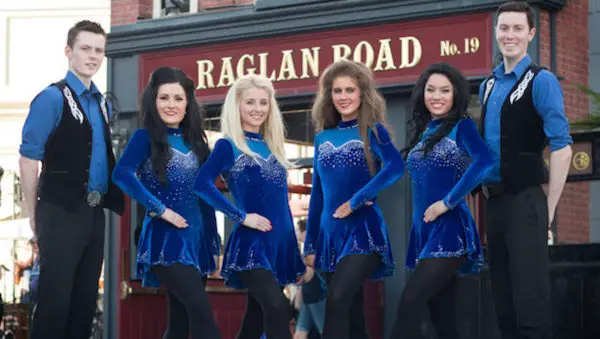 The Raglan Road Irish Dancers perform at the Raglan Road Irish Pub at Disney Spring in Lake Buena Vista, FL.