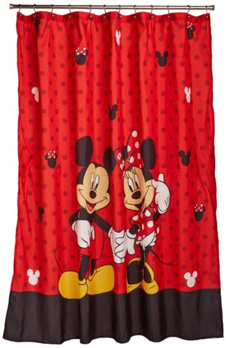 Red Disney Shower Curtain