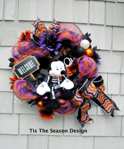 Say Hello To Pumpkin Season with a Disney Halloween Wreath