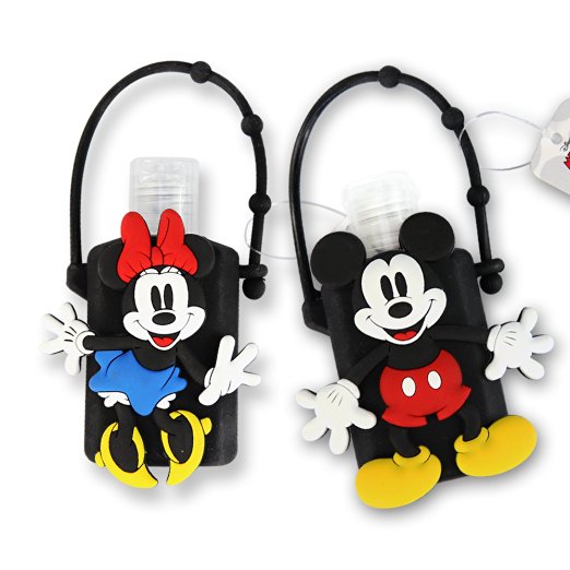 Portable Disney Hand Sanitizers with Mickey and Minnie Holders