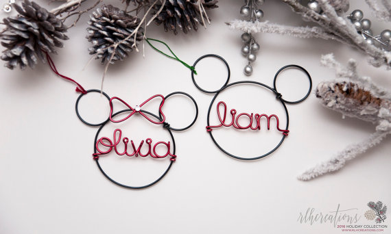 Personalized Mickey Mouse Ornaments
