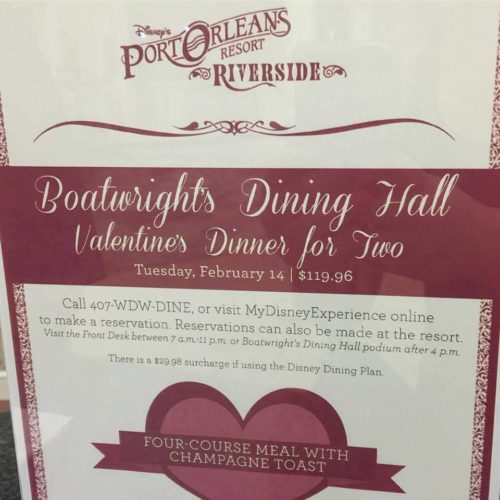 Boatwright's Dining Hall Hosting Valentine's Day Dinner for Two