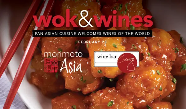 Morimoto Asia and Wine Bar George pair up for special 'Wok and Wines' Dinner